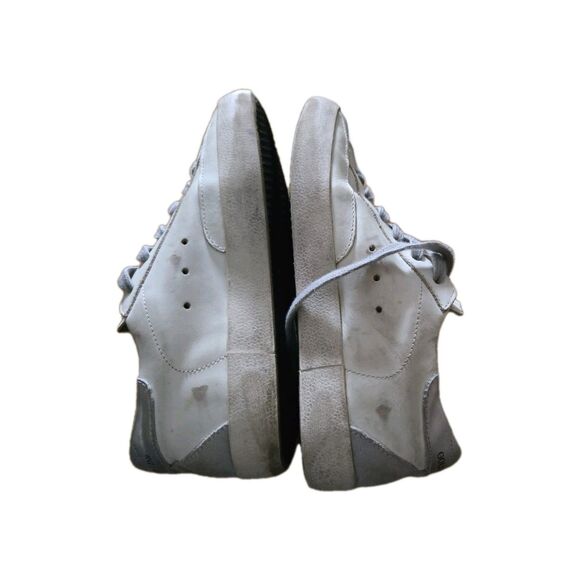 Golden Goose GGDB Womens Sneakers Superstar Leather White Silver Black 5.5 EU 36 - Picture 6 of 10